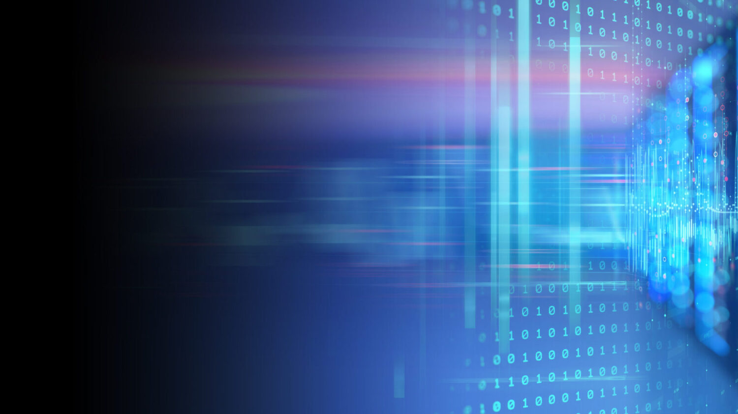 3D illustration banner of server room in data center full of telecommunication equipment,concept of big data storage and cloud hosting technology